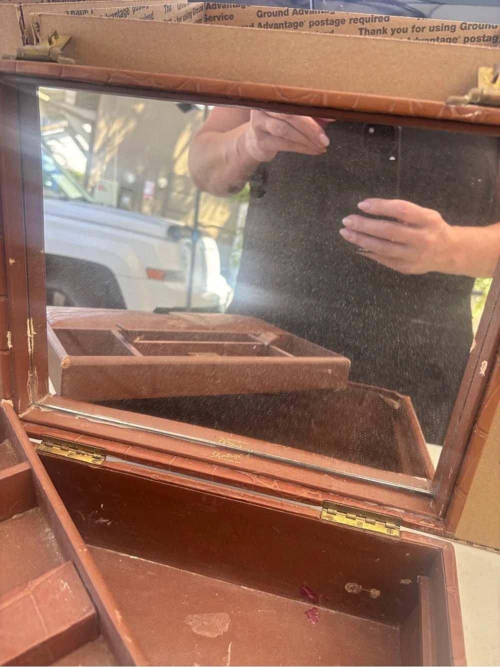 Vintage Shortrip Top Grain Cowhide Train Case